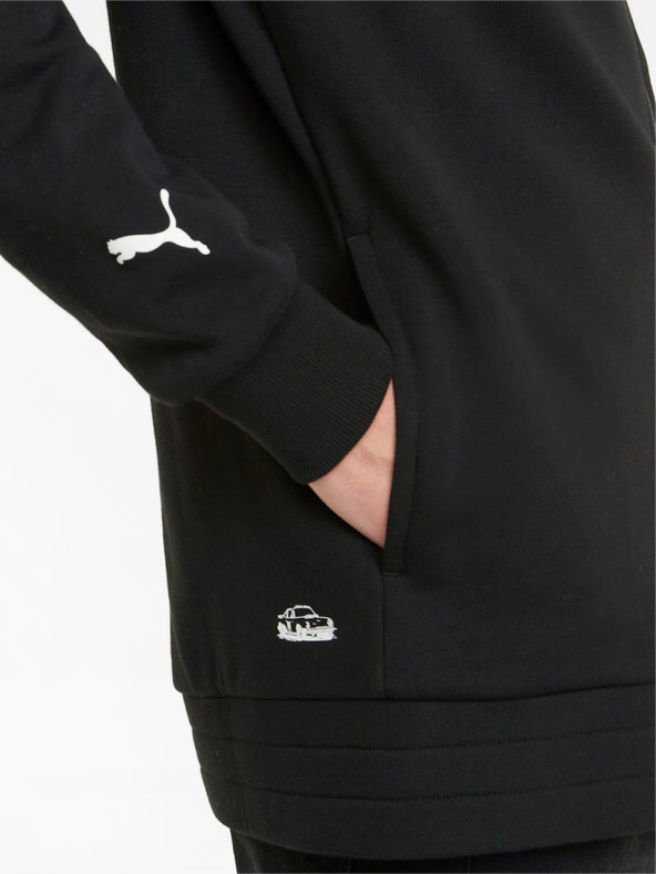 Puma Жълто-черна мъжка спортна качулка Puma