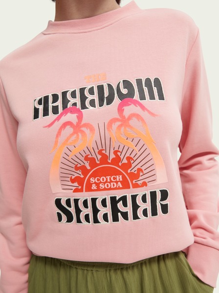 Scotch & Soda Розов дамски суитчър Scotch & Soda