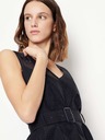 Armani Exchange Тъмносиня миди рокля Armani Exchange