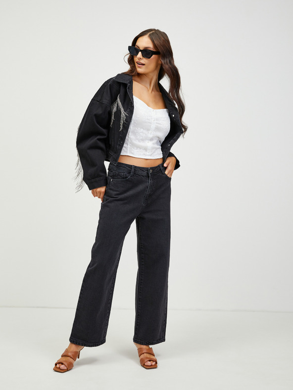 CAMAIEU Бяла щампована скъсена потник CAMAIEU