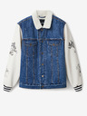 Desigual Бяло и синьо мъжко дънково яке Desigual Wolf
