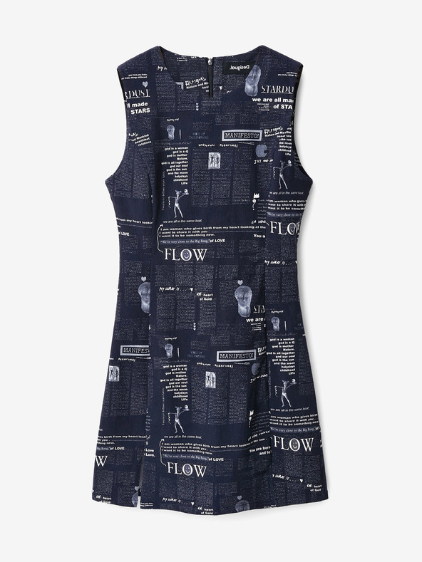 Desigual Черна дамска шарена рокля Desigual Lea