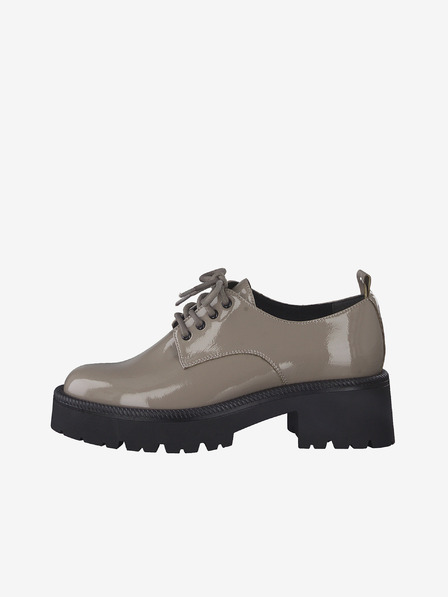 Tamaris Светлокафяви лъскави обувки на ток Tamaris