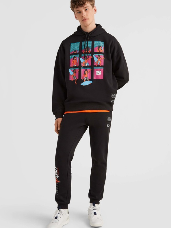 O'Neill Черен мъжки суитшърт с качулка O'Neill Progressive