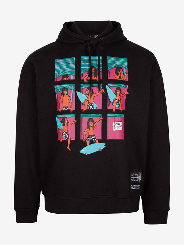 O'Neill Черен мъжки суитшърт с качулка O'Neill Progressive