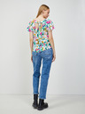 Orsay Зелено-бяла блуза на цветя с връзки на гърба ORSAY
