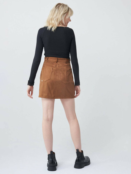 Salsa Jeans Кафява мини пола от велур Salsa Jeans