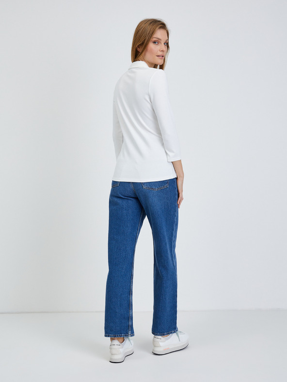 Orsay Кремава тениска с три четвърти ръкав ORSAY