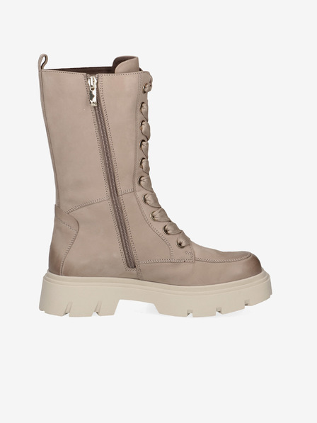 Caprice Бежови дамски топли кожени ботуши Caprice