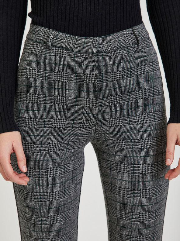 Orsay Сив дамски къс панталон на каре ORSAY