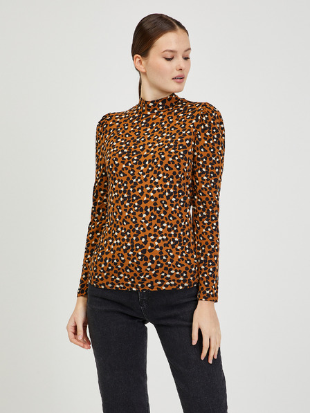 Orsay Кафява дамска тениска с десен ORSAY Paisy