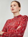 Orsay Червена дамска шарена тениска с дълъг ръкав ORSAY Paisy