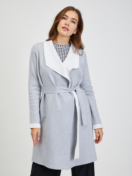 Orsay Светлосива дамска жилетка с връзки ORSAY