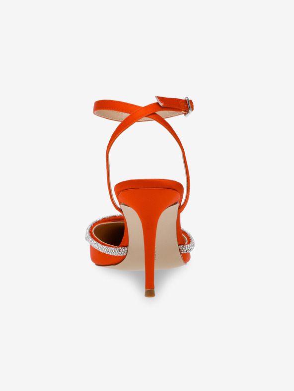 Steve Madden Оранжеви дамски сатенени помпи Steve Madden