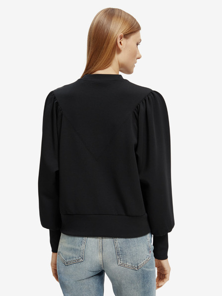 Scotch & Soda Черен дамски суитчър с балонни ръкави Scotch & Soda