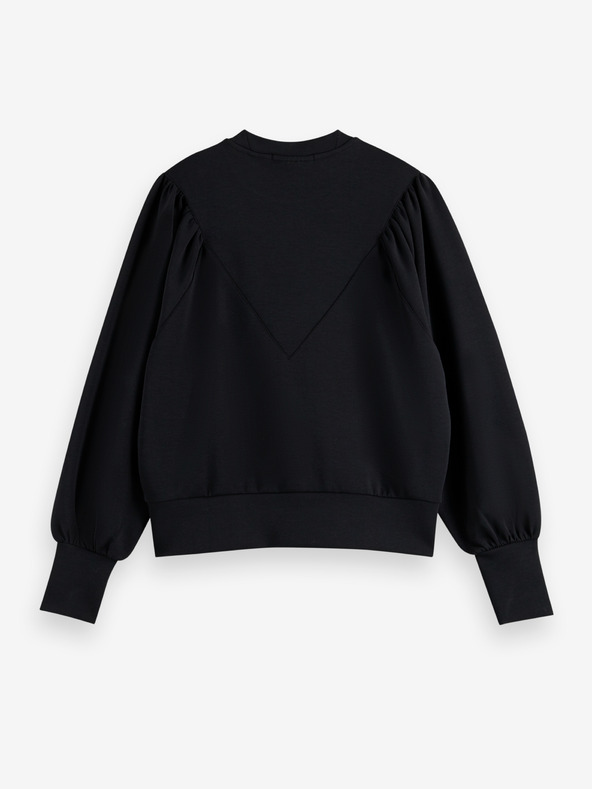 Scotch & Soda Черен дамски суитчър с балонни ръкави Scotch & Soda