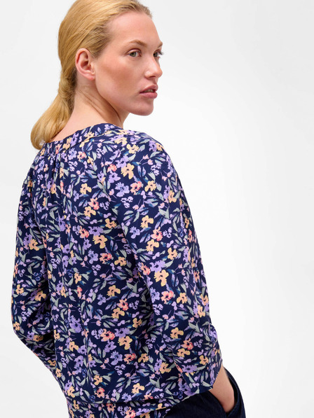 Orsay Лилаво-синя блуза на цветя с три четвърти ръкав ORSAY