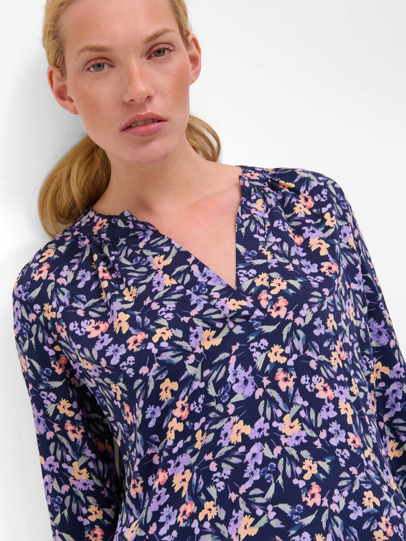 Orsay Лилаво-синя блуза на цветя с три четвърти ръкав ORSAY