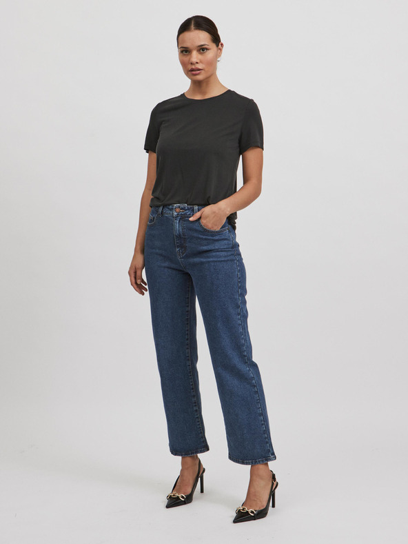 Vila Черна основна тениска VILA Modala