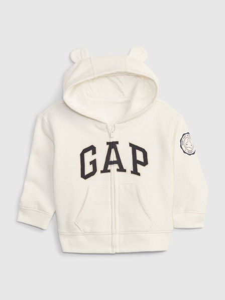 GAP Бебешки суитшърт с лого и качулка GAP