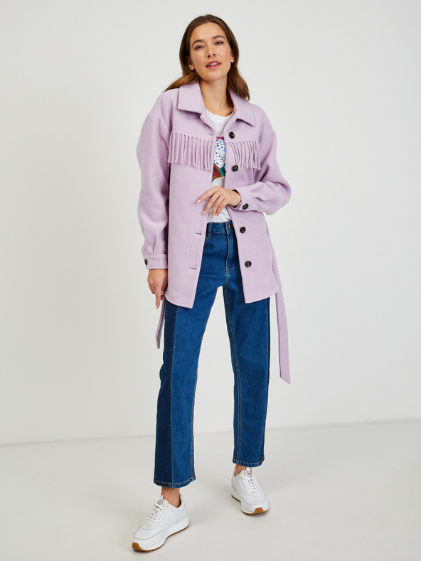 Orsay Светлолилаво яке риза с ресни ORSAY