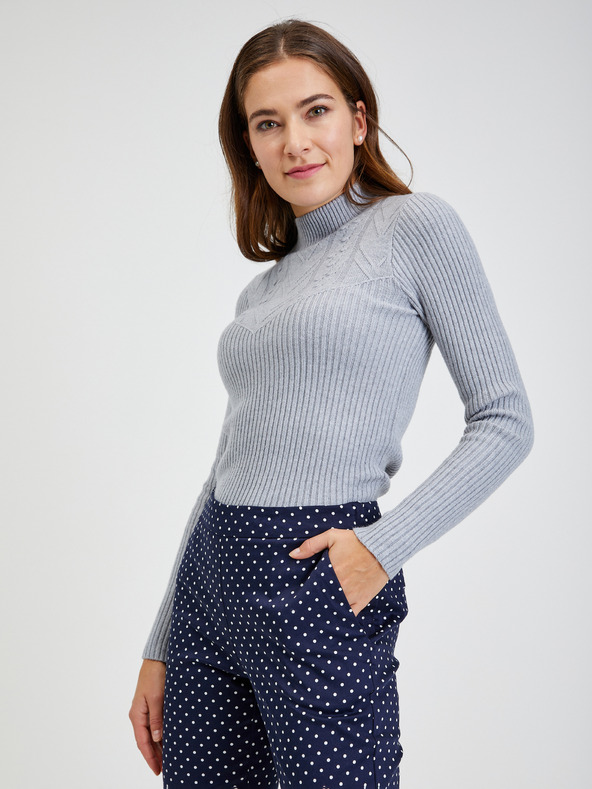 Orsay Тъмносин дамски къс панталон на точки ORSAY