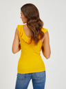 Orsay Жълта дамска тениска с волани ORSAY