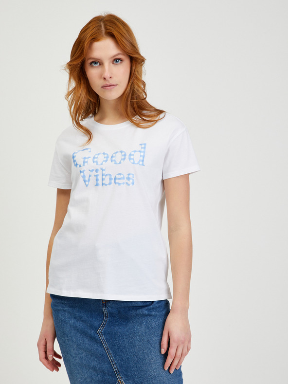 Orsay Бяла дамска тениска ORSAY