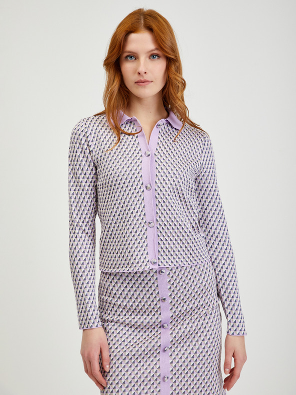 Orsay Светлолилава дамска жилетка с десен ORSAY