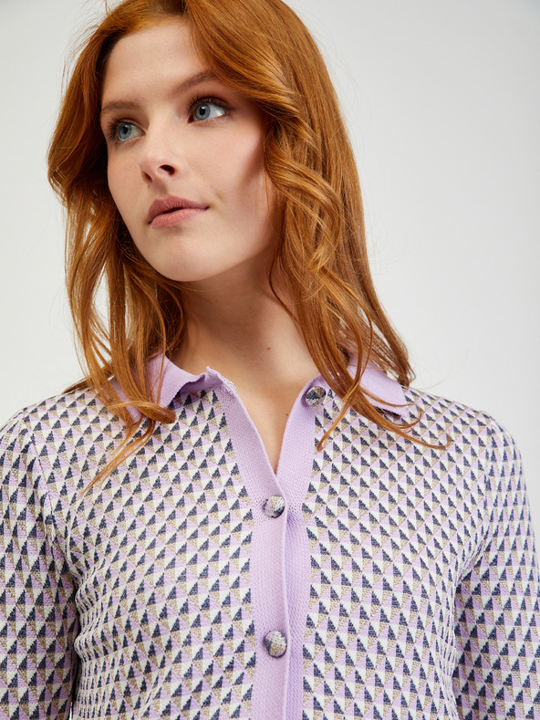 Orsay Светлолилава дамска жилетка с десен ORSAY