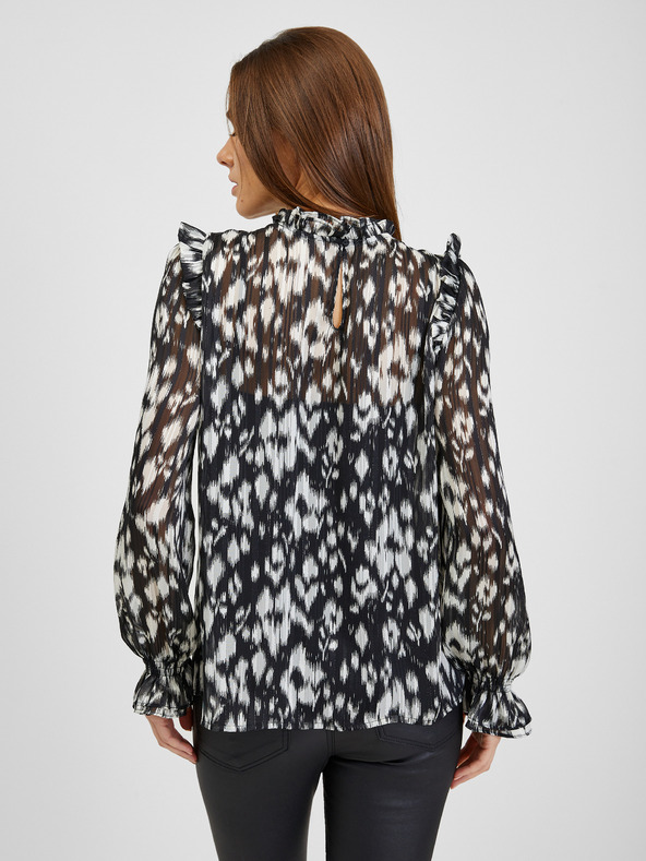 Orsay Бяло-черна дамска блуза с десен ORSAY