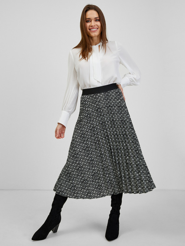 Orsay Бяло-черна дамска пола с десен ORSAY