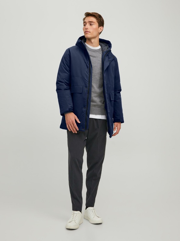 Jack & Jones Тъмносиньо яке с качулка Jack & Jones Blatiger