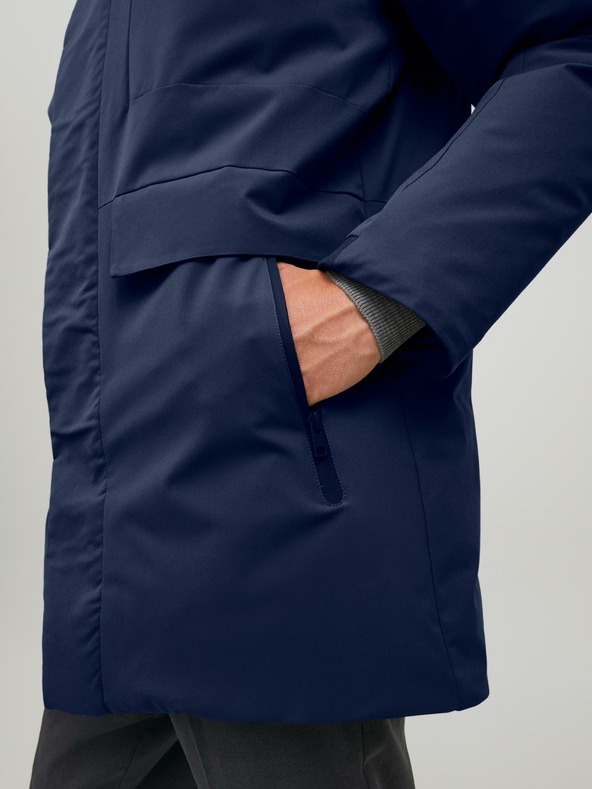 Jack & Jones Тъмносиньо яке с качулка Jack & Jones Blatiger