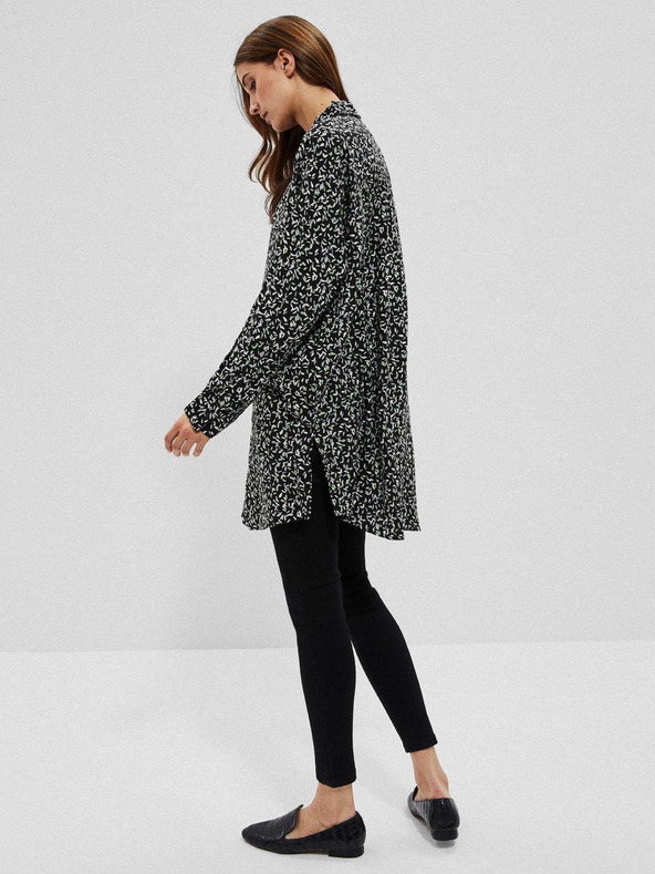 Moodo Черна дамска риза с шарка Moodo