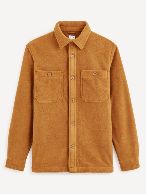 Celio Кафява мъжка блуза Celio Dafleece