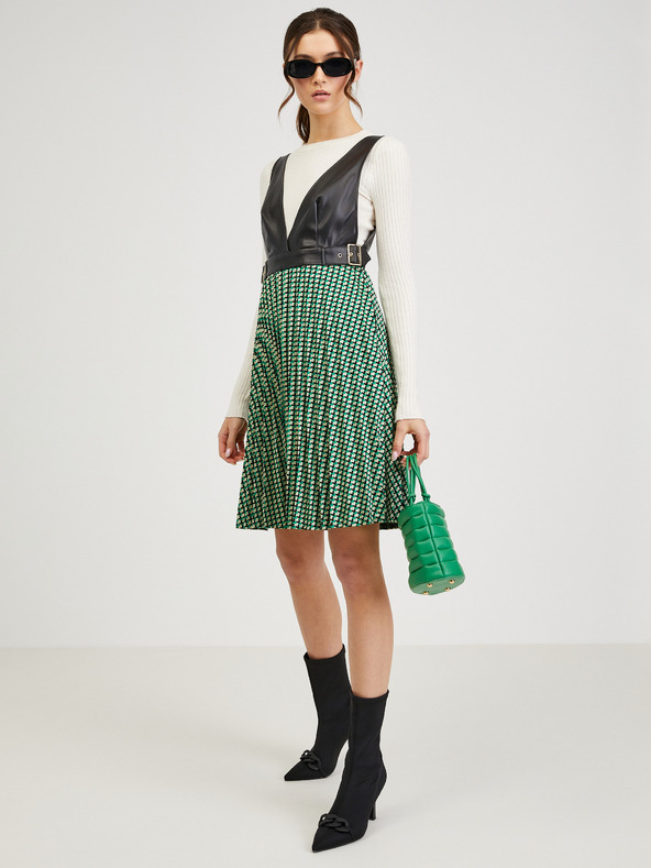 Orsay Черно-зелена дамска рокля с десен ORSAY