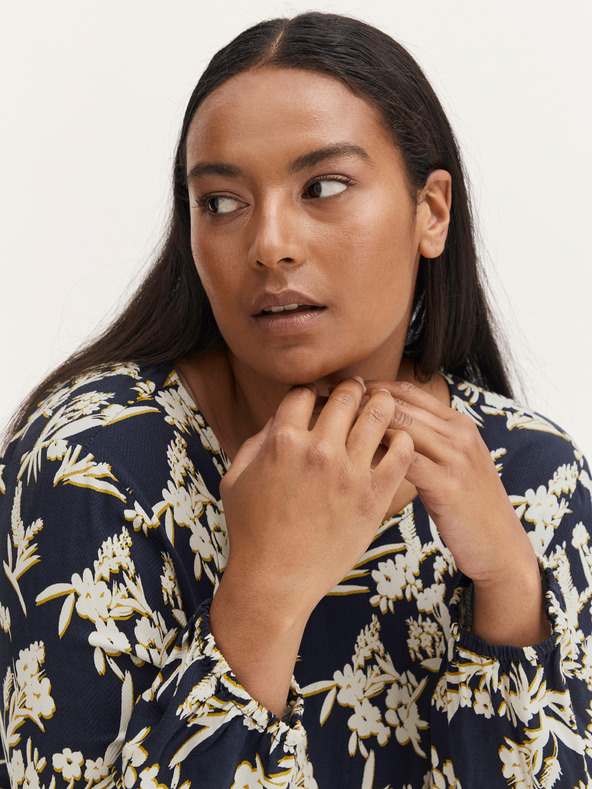 Fransa Бяла и синя флорална блуза Fransa