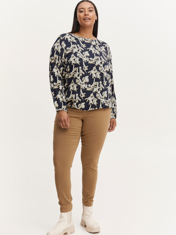 Fransa Бяла и синя флорална блуза Fransa