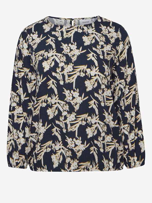 Fransa Бяла и синя флорална блуза Fransa