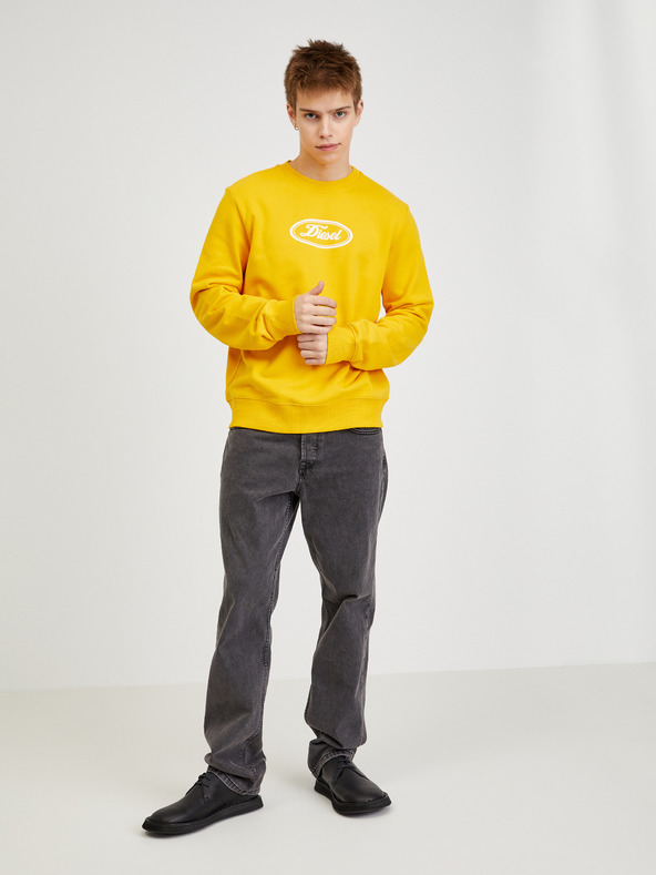 Diesel Жълт мъжки суитшърт Diesel