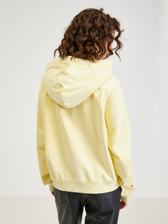 Diesel Жълт дамски суитшърт с качулка Diesel