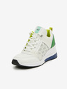 Michael Kors Бели дамски кожени маратонки Michael Kors Georgie Trainer Wedge