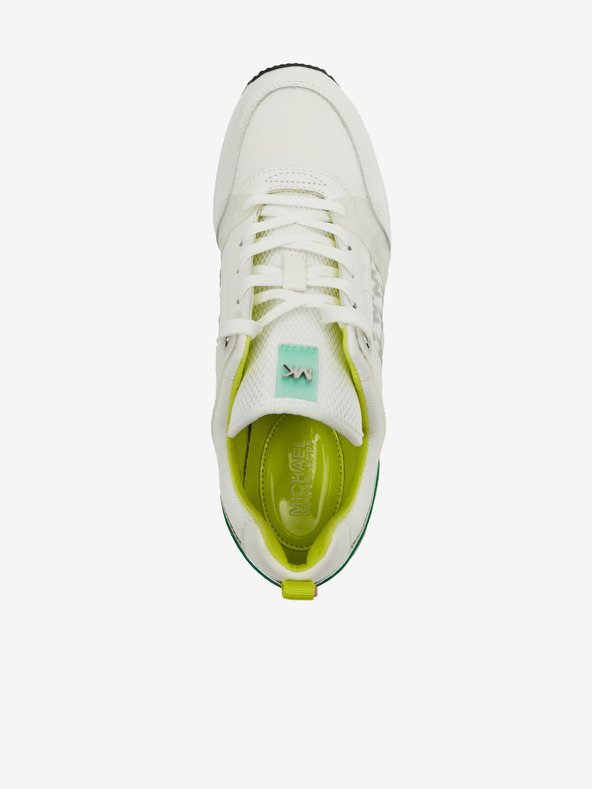 Michael Kors Бели дамски кожени маратонки Michael Kors Georgie Trainer Wedge