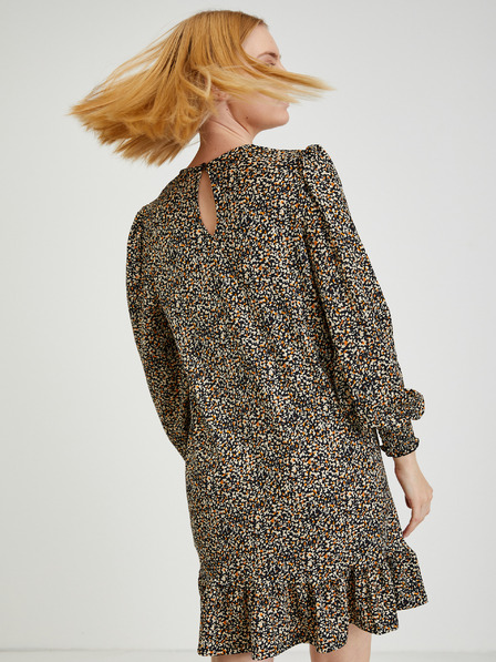 Orsay Черна дамска рокля с десен ORSAY