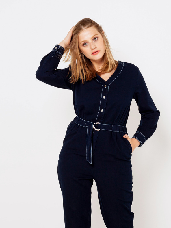 CAMAIEU Тъмносин дамски гащеризон CAMAIEU