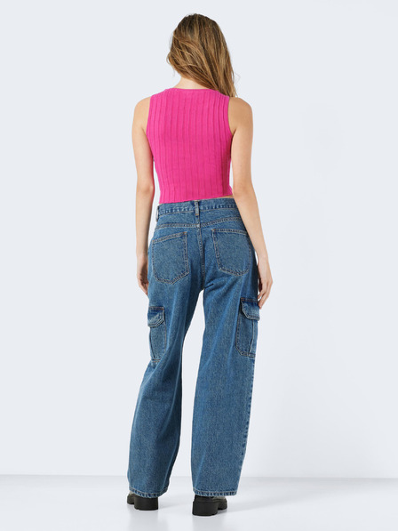 Noisy May Тъмно розово crop top топ Noisy May Frey