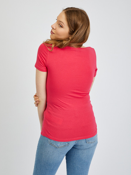 Orsay Тъмнорозова дамска базова тениска ORSAY