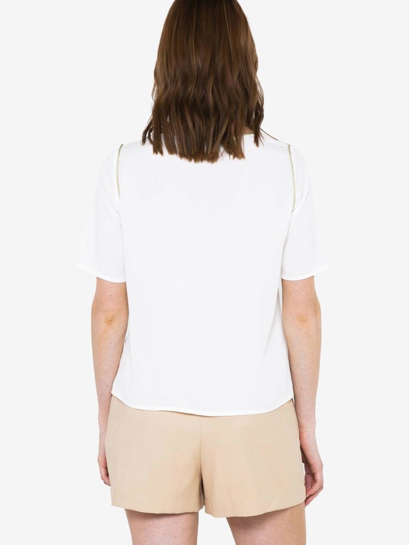 CAMAIEU Бяла блуза с прорези CAMAIEU