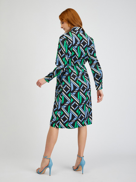 Orsay Зелено-черна дамска рокля на каре ORSAY